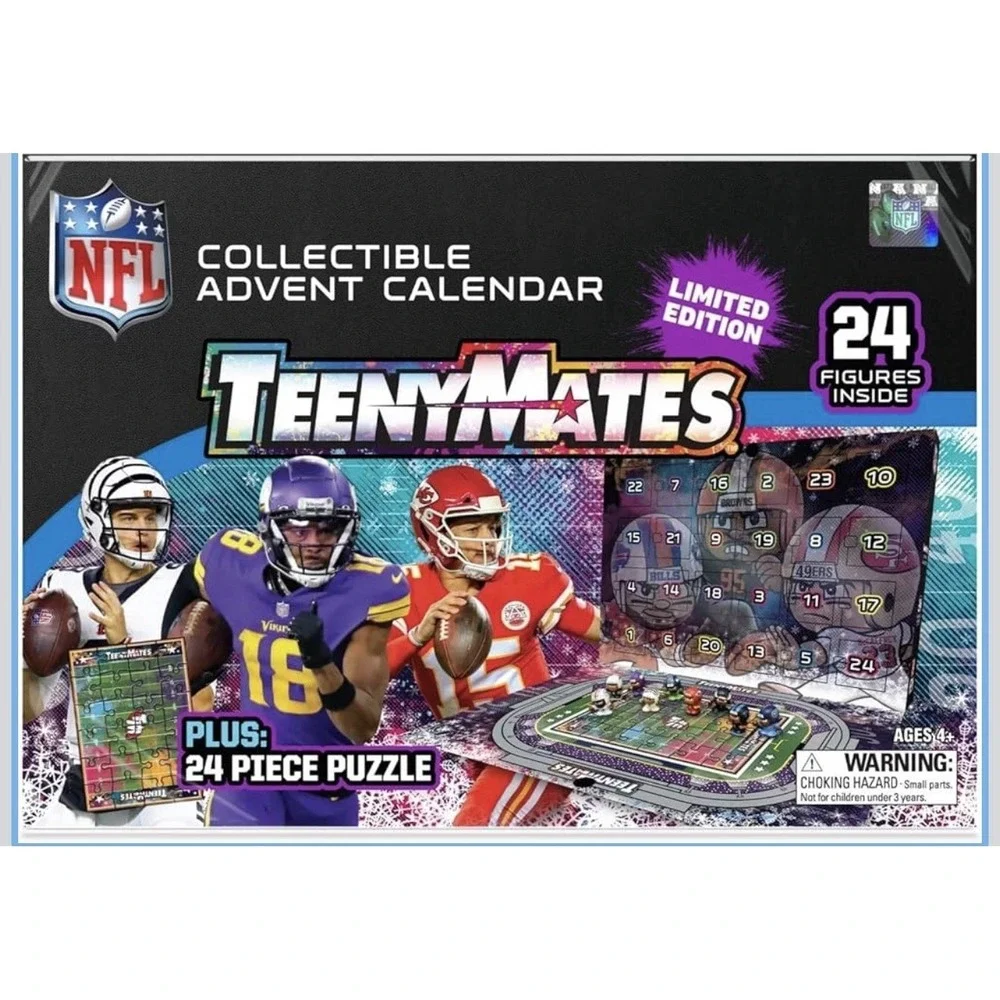 Party Animal Teenymates NFL 2024-25 Color Rush Advent Calendar 24 Figures Sealed